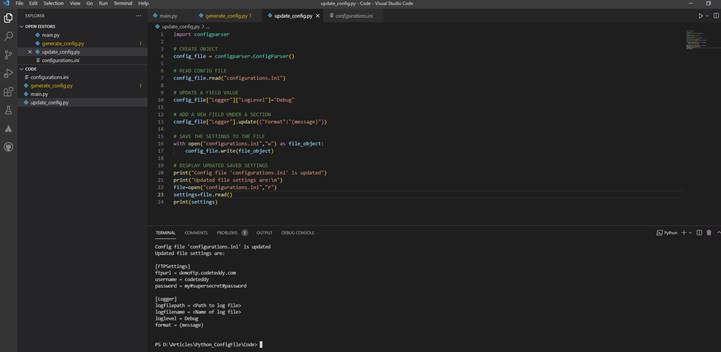 Configuration Files in Python